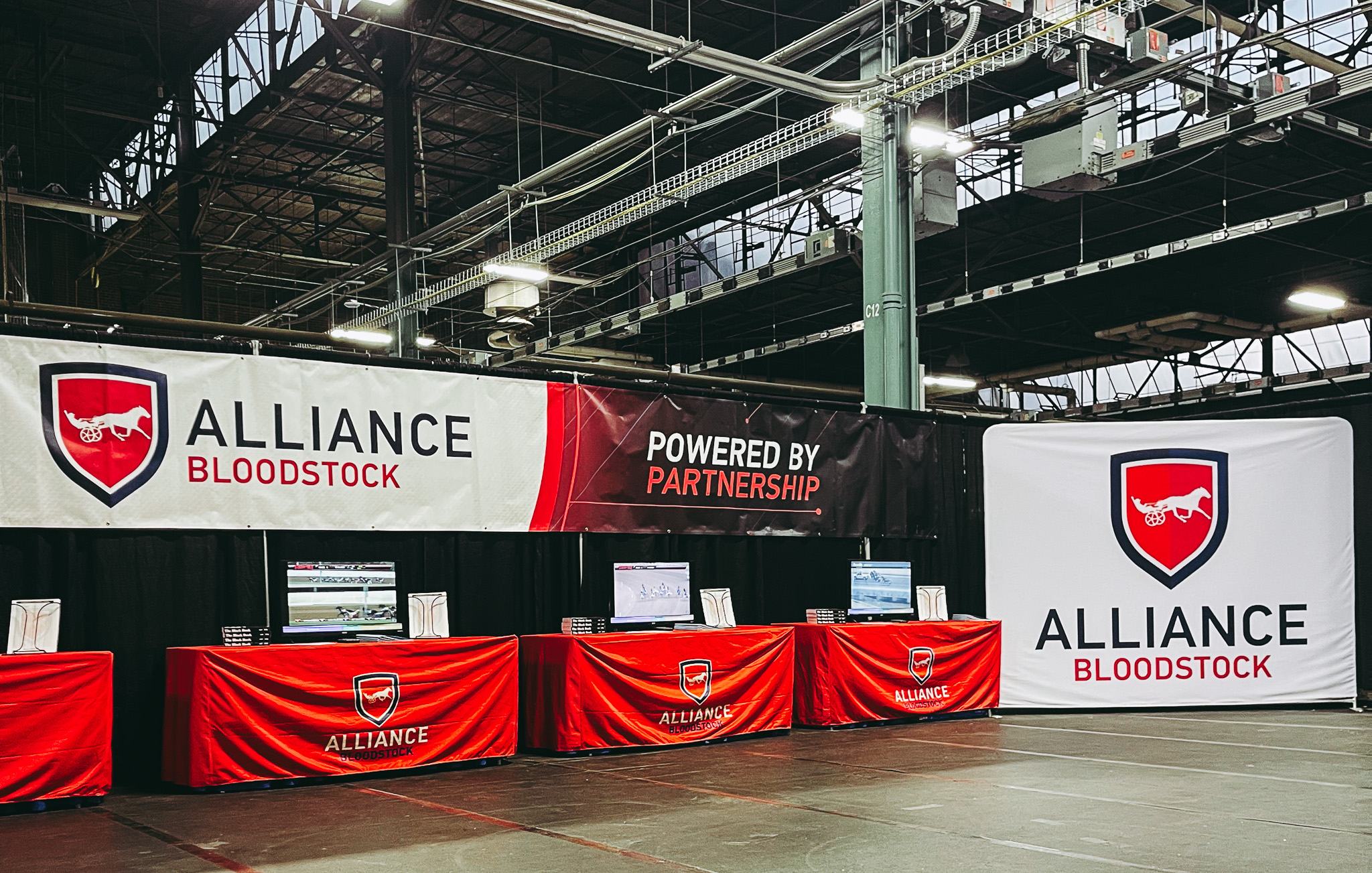 Alliance Bloodstock sales display at the Ohio Jug Sale